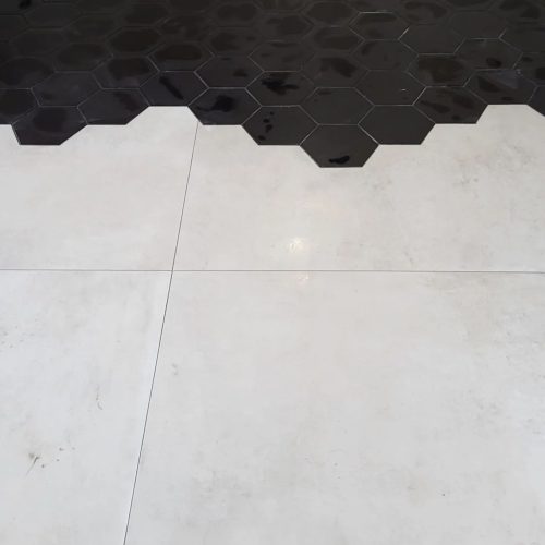 carreaux hexagonaux découpe